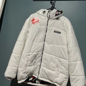 White Nickelodeon Members only Puffer Jacket